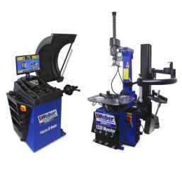 re Przision-3D-Monitor + Reifen Montiermaschine 1028-XL-2HP Weber Expert Serie